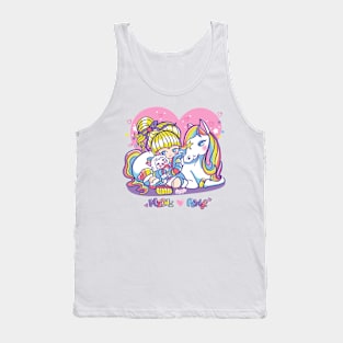 Rainbow friends retro girl Tank Top